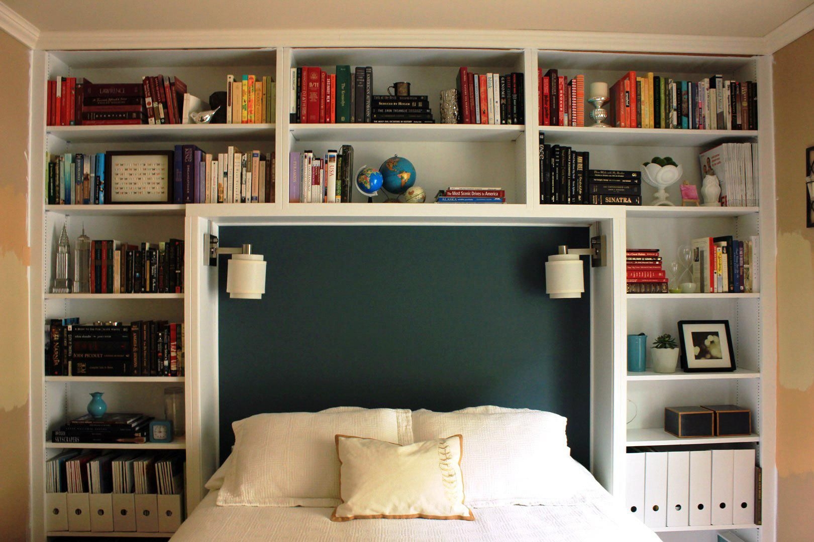 Bookshelf headboard king