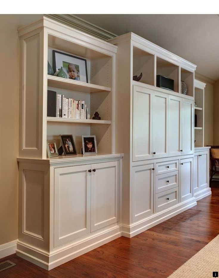 Entertainment center bookshelves