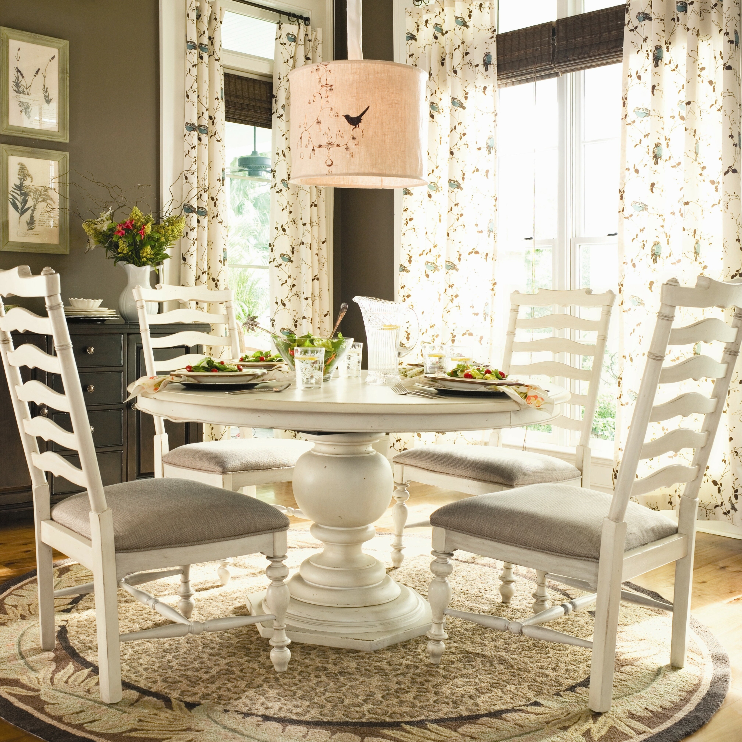 Paula deen home gatlinburg round dining table in linen