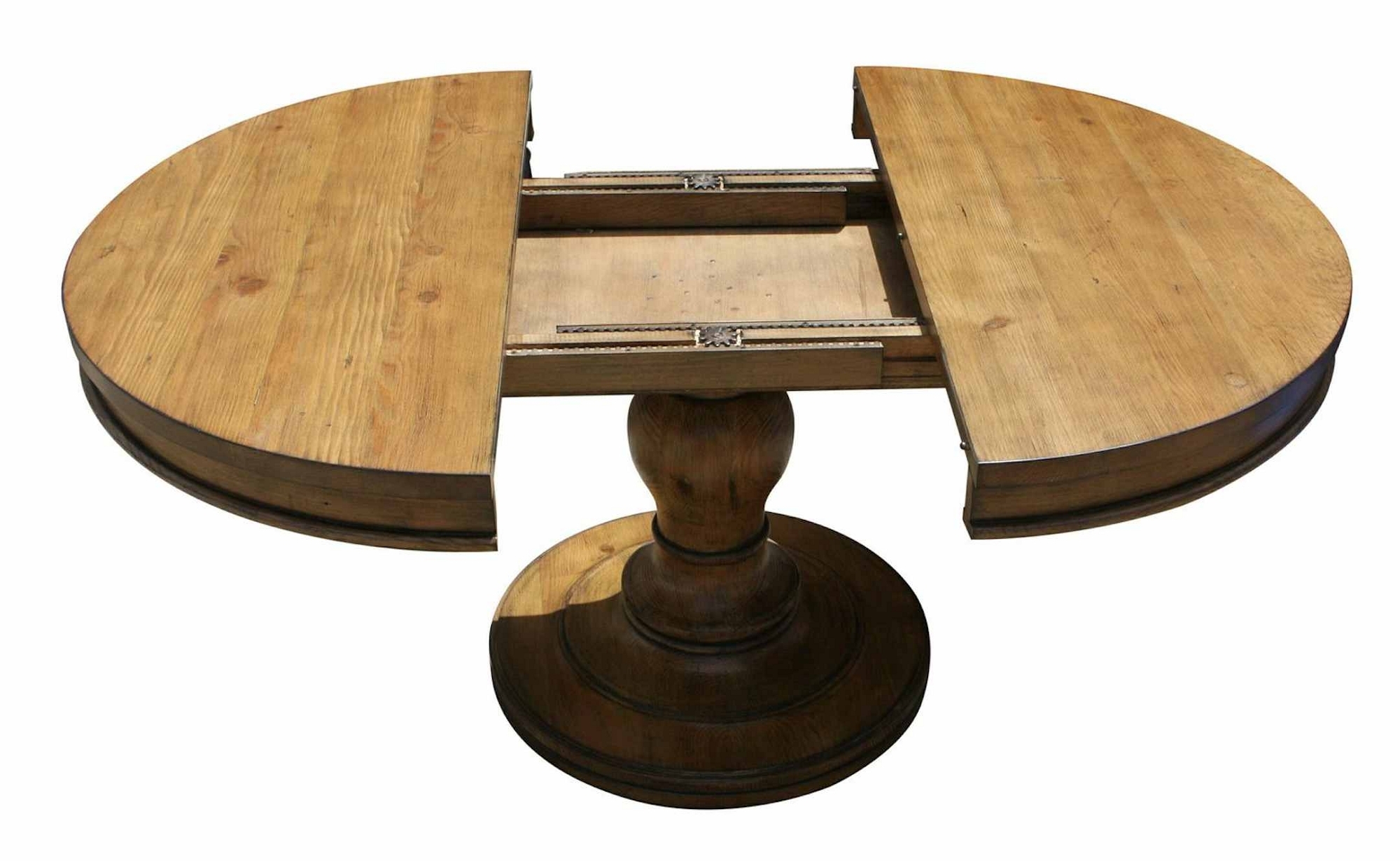 Round dining table for 6 with leaf