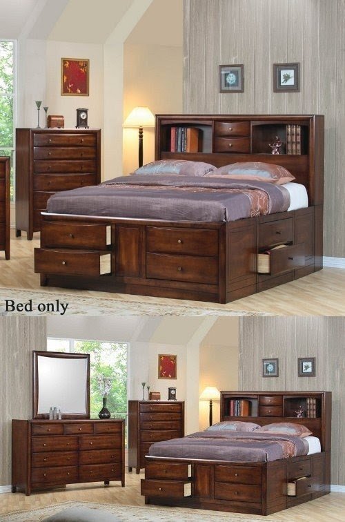 Shelf headboard king