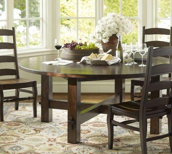 Toscana pedestal round dining table