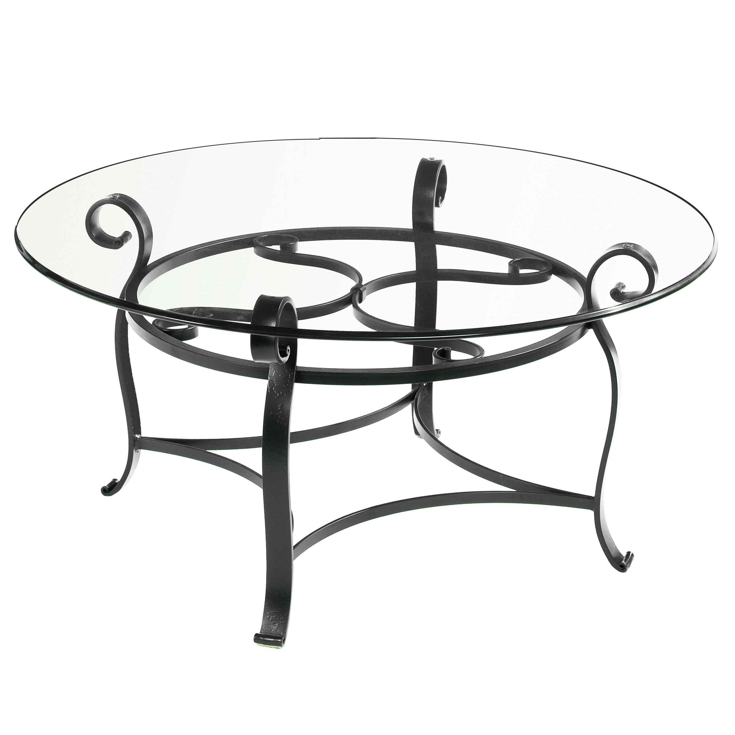 Wrought iron coffee table base