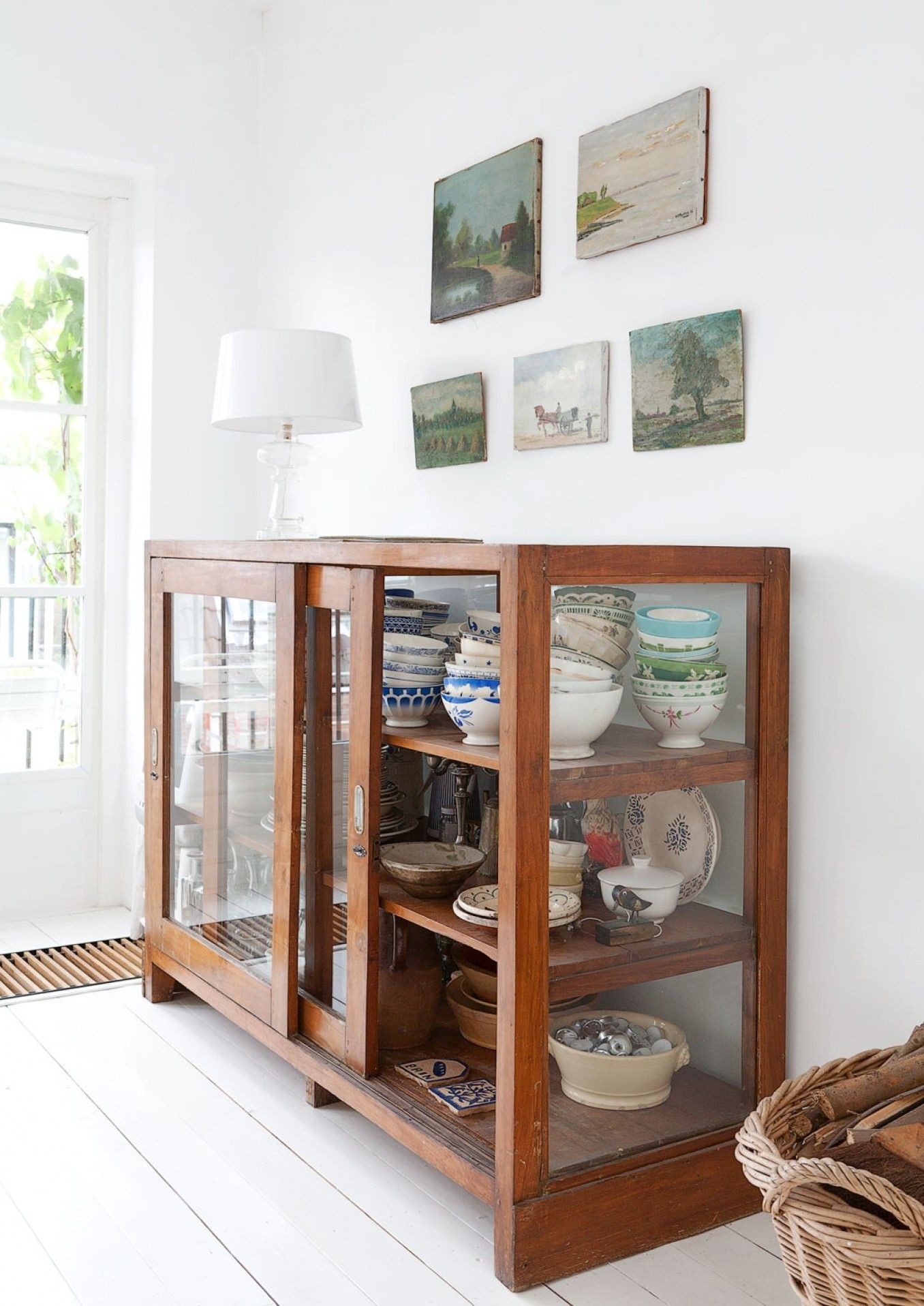 Buffet with glass doors