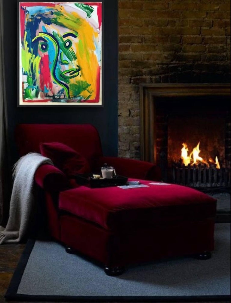Burgundy chaise lounge