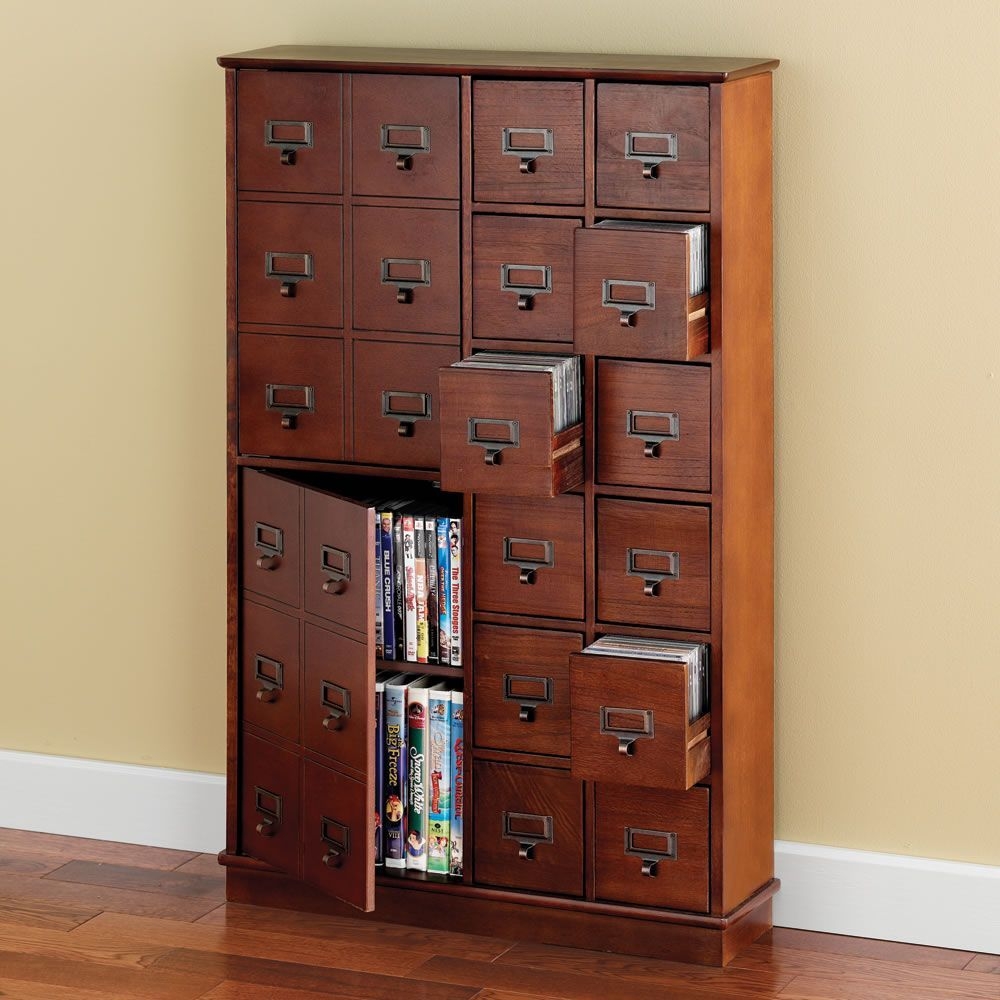 Cd storage cabinet wood