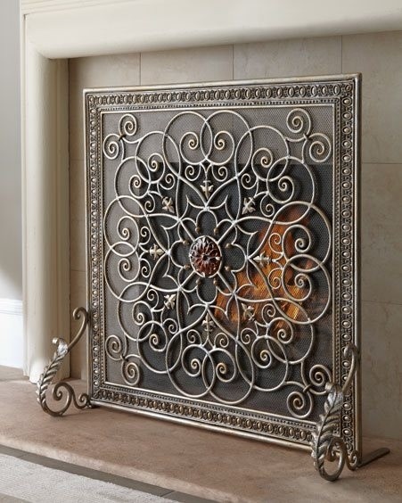 Fireplace screen decorative 11