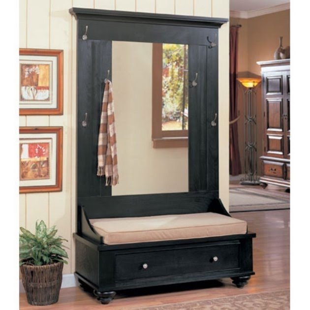 Hall tree with mirror