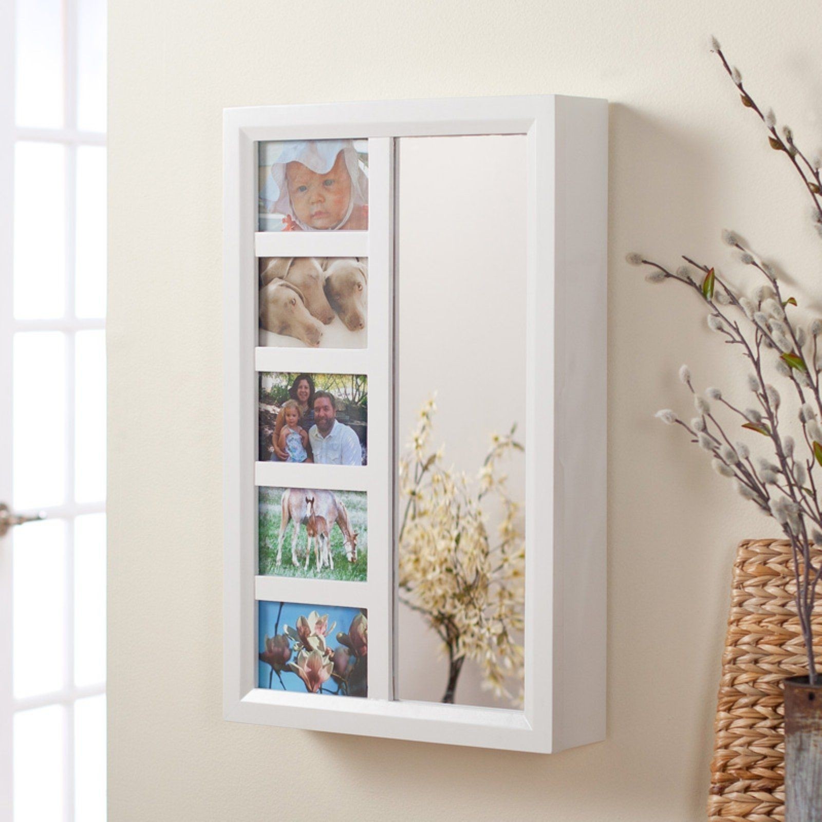 Photo frame jewelry armoire