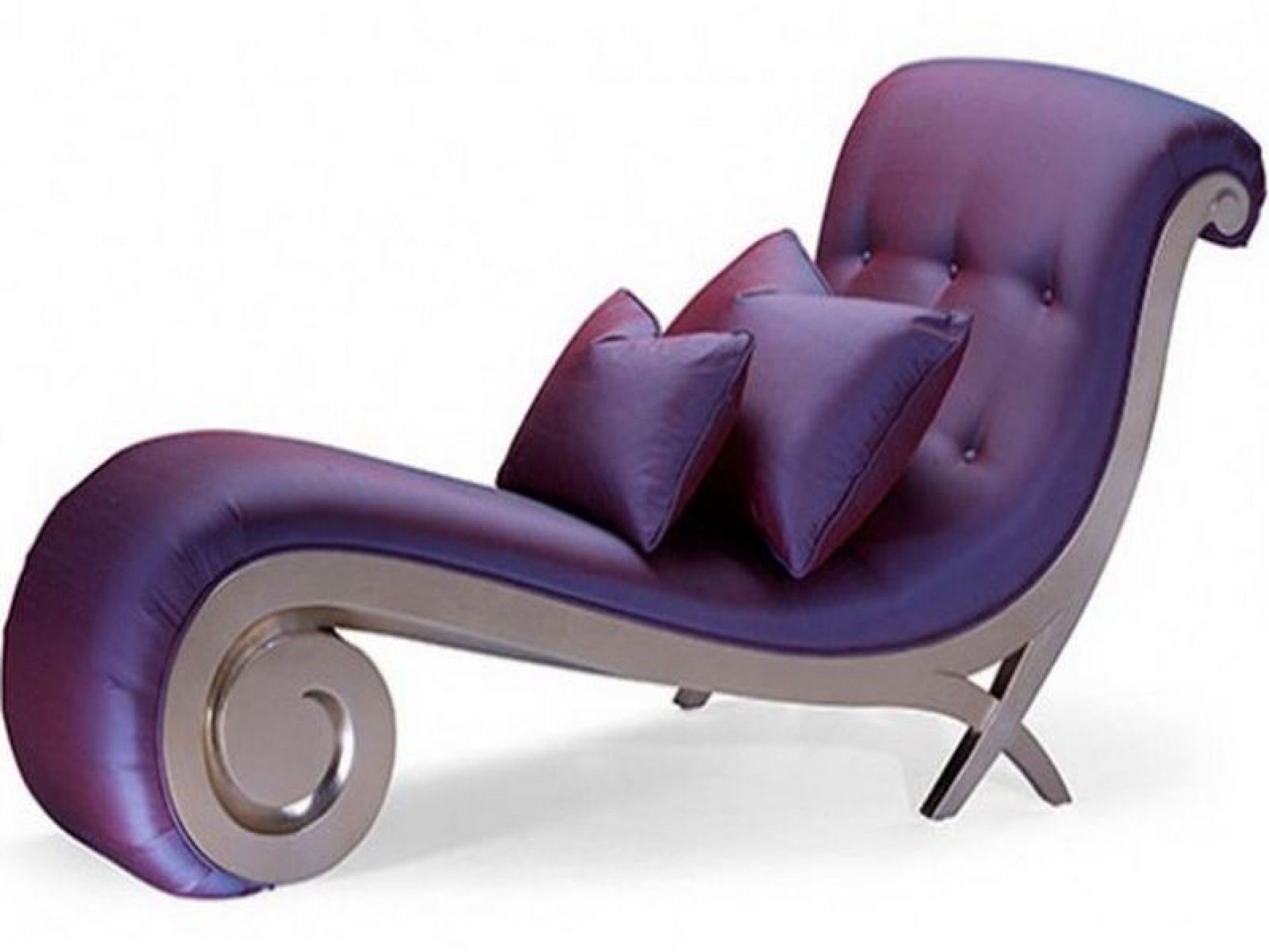 Purple chaise lounge