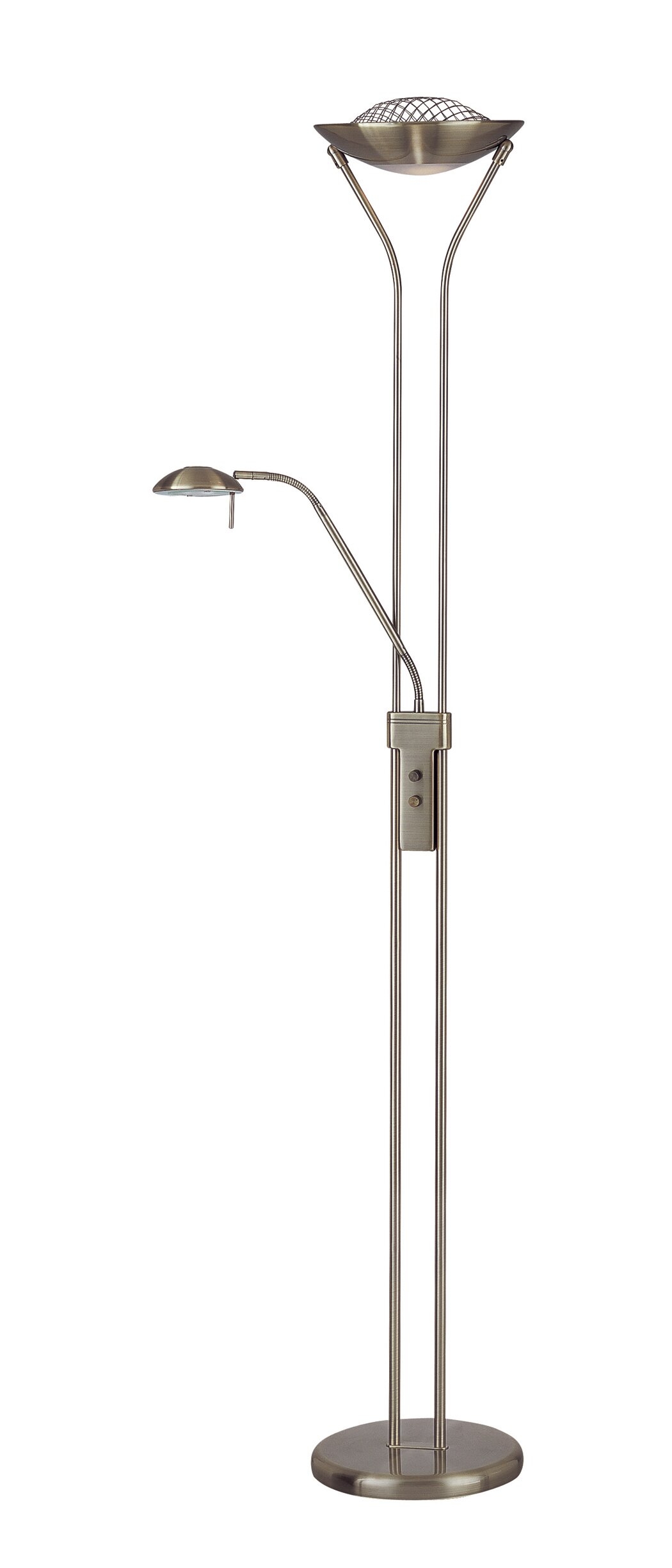 Torchiere Floor Lamp and Reading Light Combination