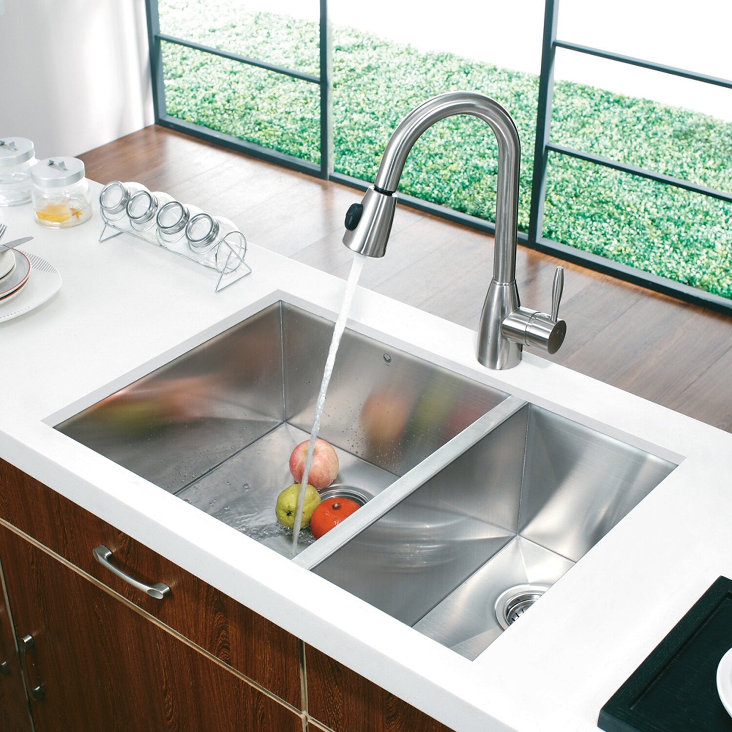 Vigo Super Single Bowl Zero Radius 16 Gauge Stainless Steel Undermount Kitchen Sink