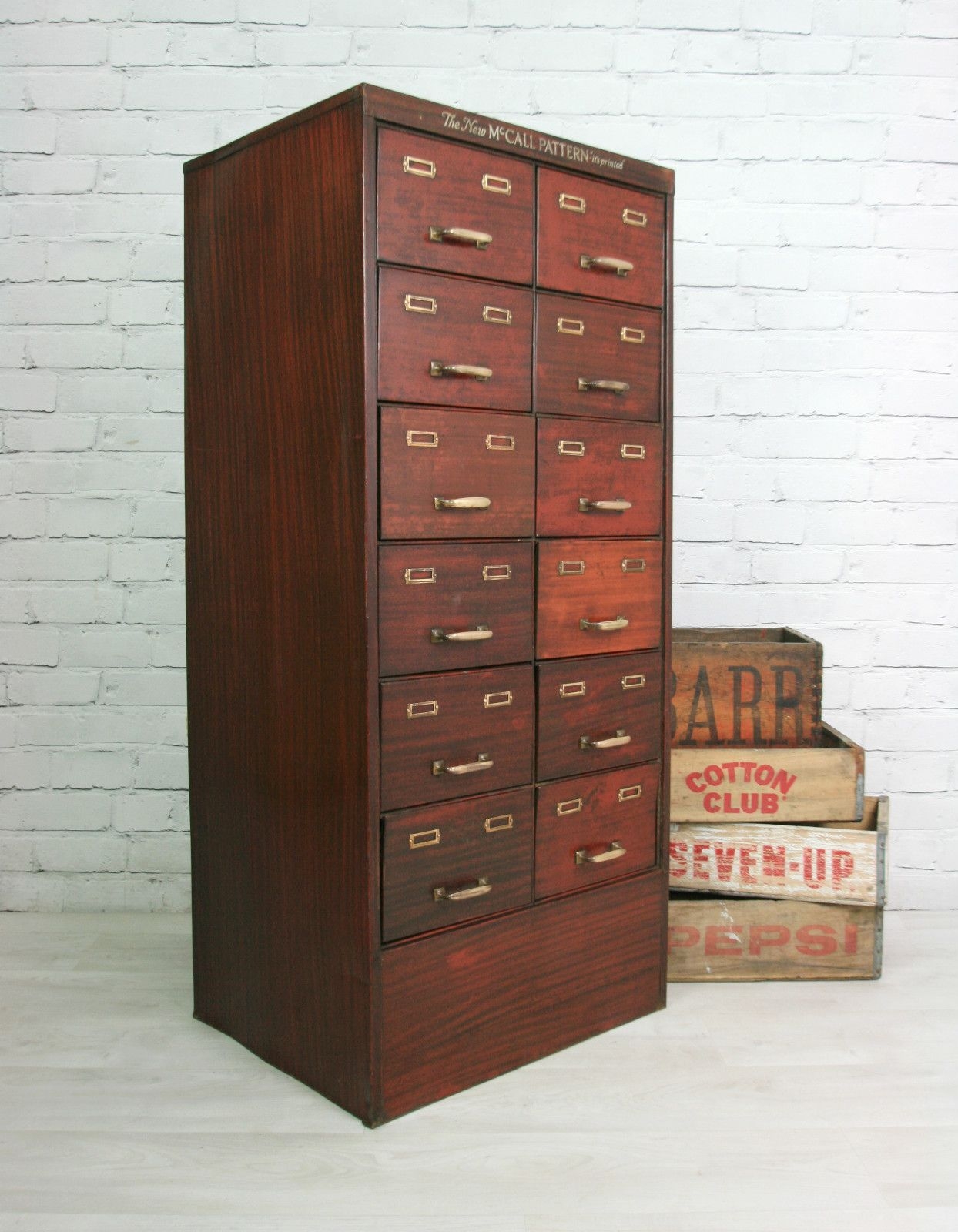 Vintage Industrial Steel Factory Filing Cabinet Drawers Cd Storage Wine Rack