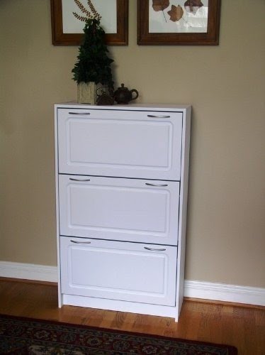 4D Concepts 4D Concepts Deluxe Triple Shoe Cabinet - White, Wood