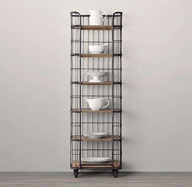 Bakers rack with doors