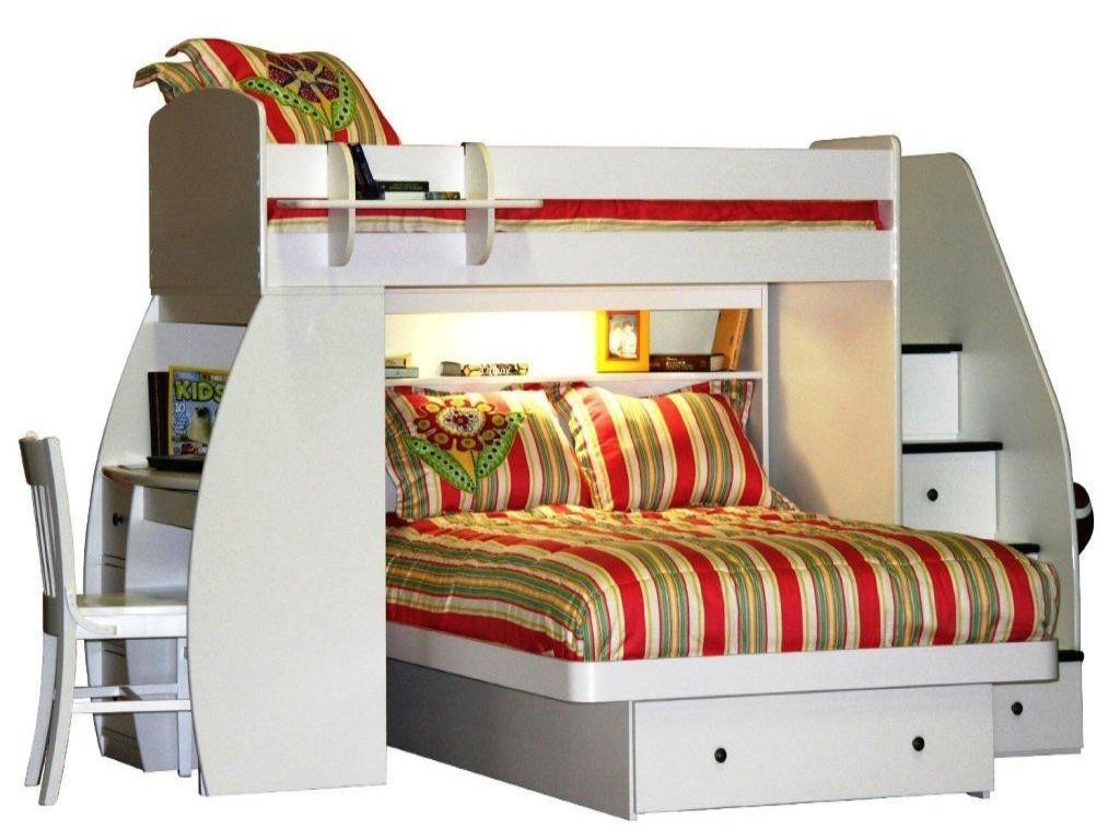 Berg Furniture Sierra Twin Over Full L Shaped Bunk Bed With Desk And Storage