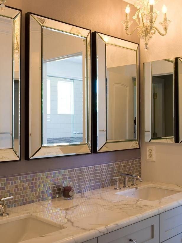 Beveled mirror medicine cabinet 1