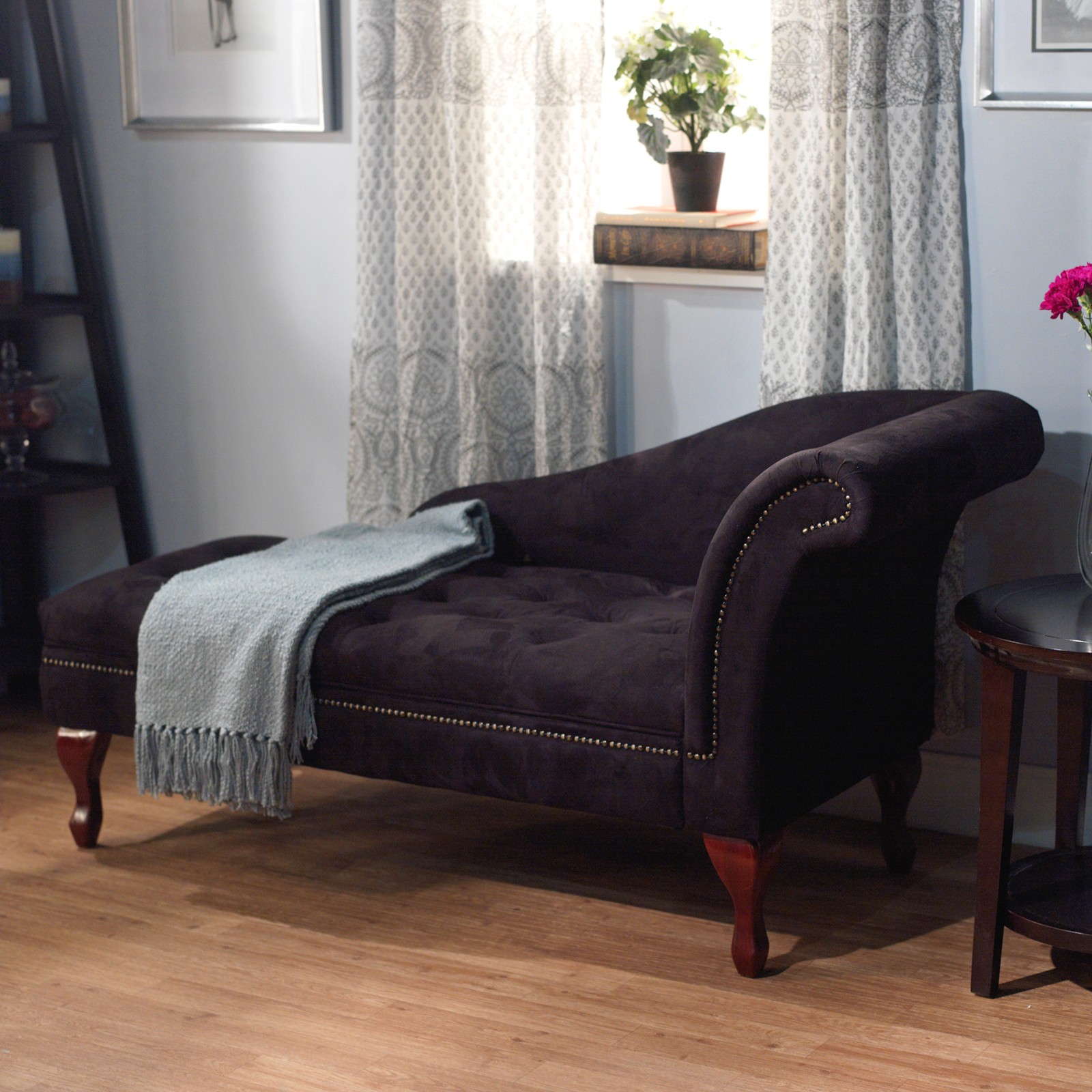 Black Storage Chaise