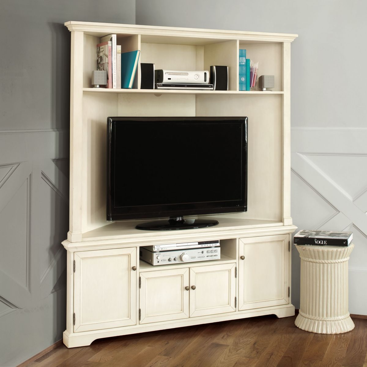 Corner entertainment unit