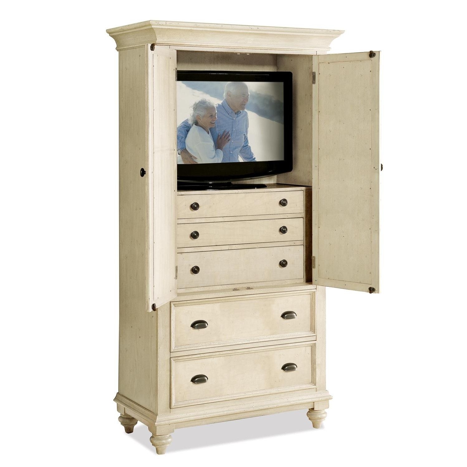 Corner tv armoire with doors