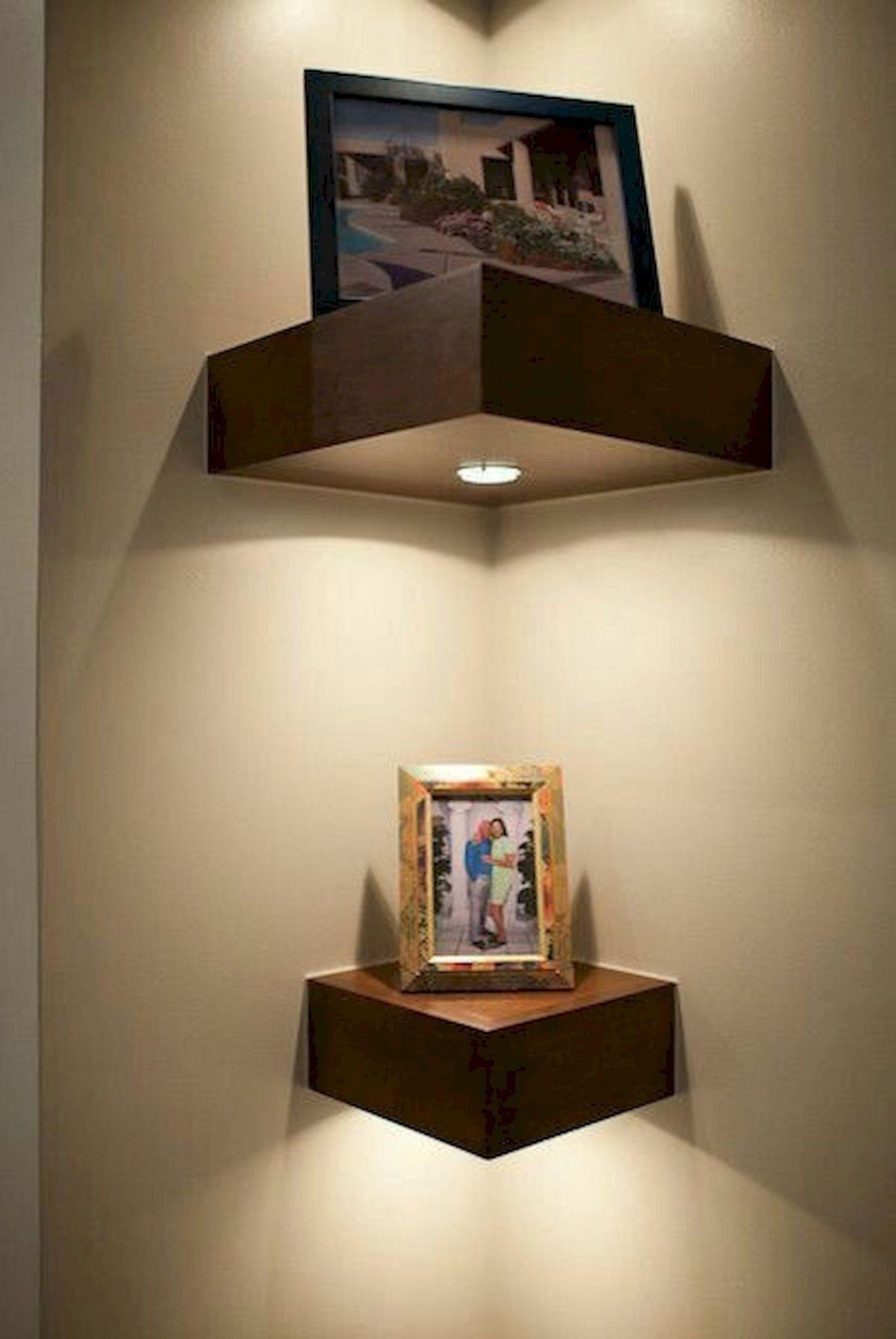 Custom corner shelves
