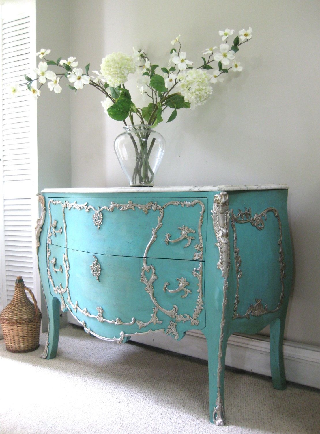Hand painted french provincial louis xv