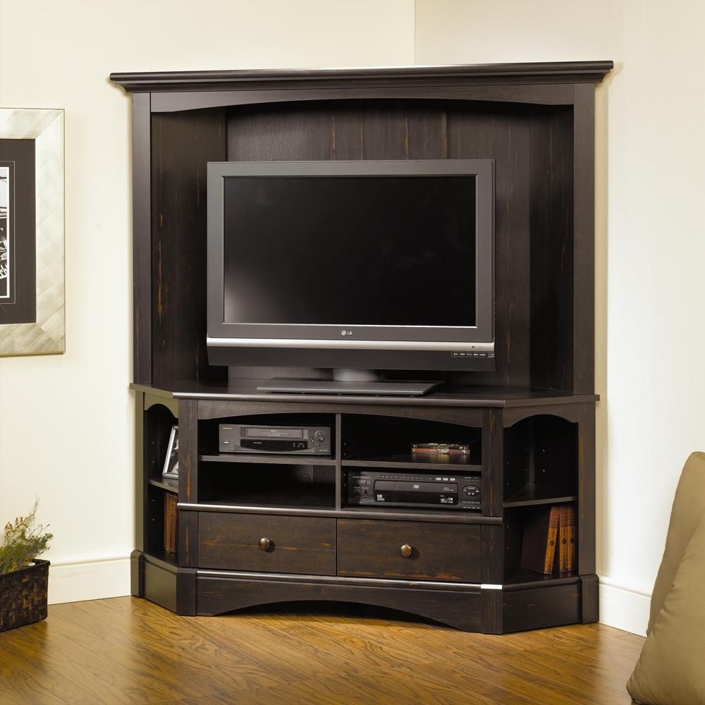 L shaped entertainment center