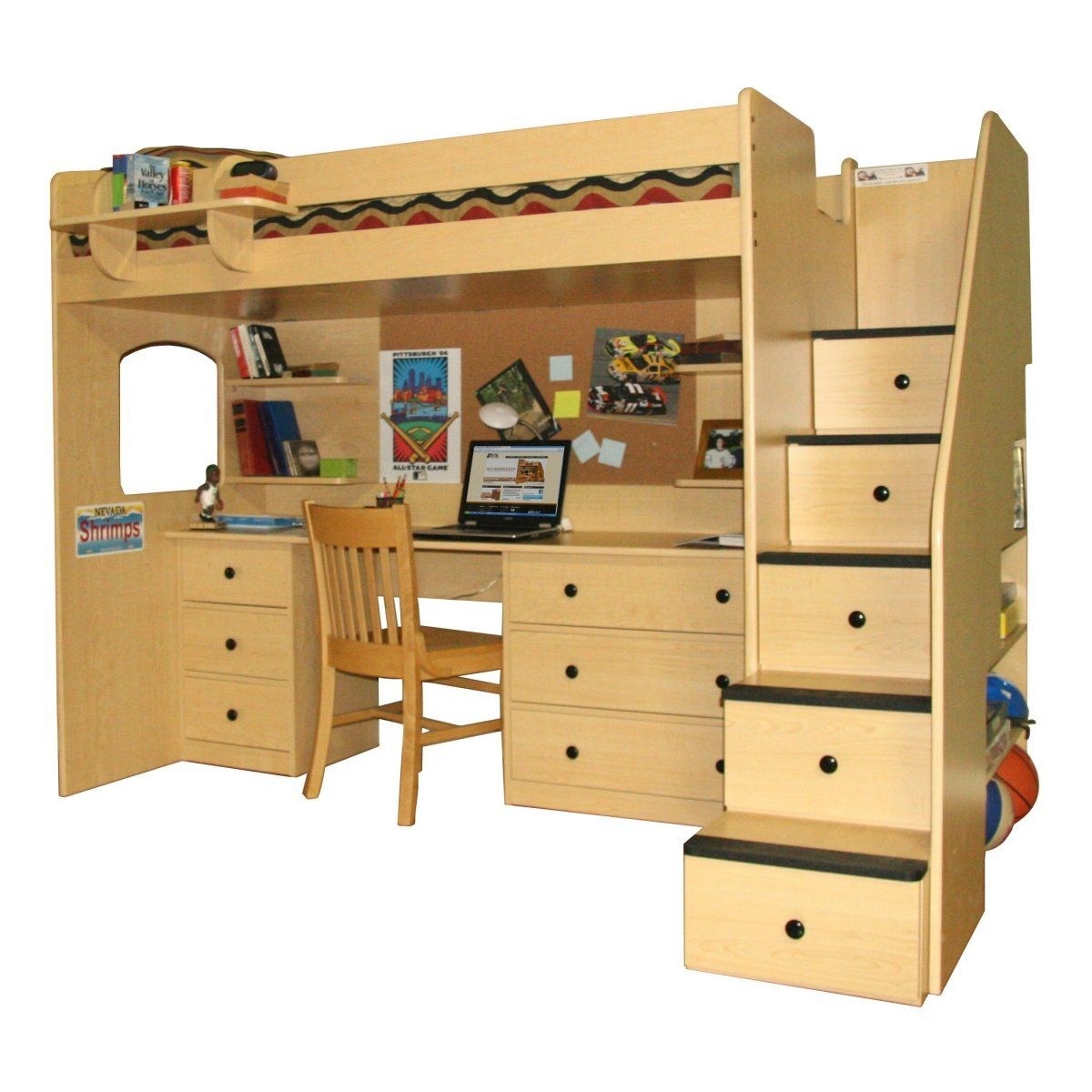 Loft bed with desk plans