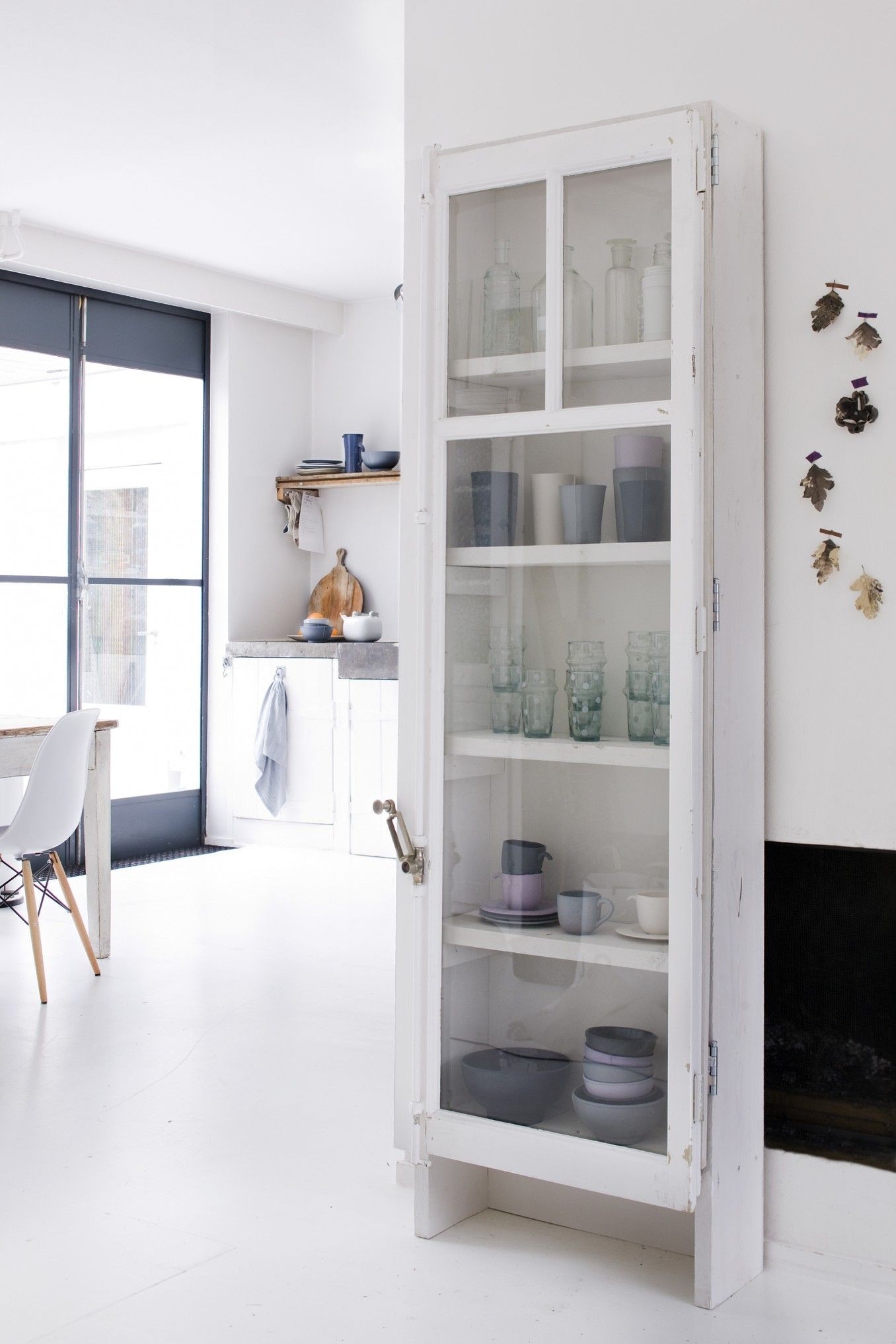 Narrow cabinets with doors 1
