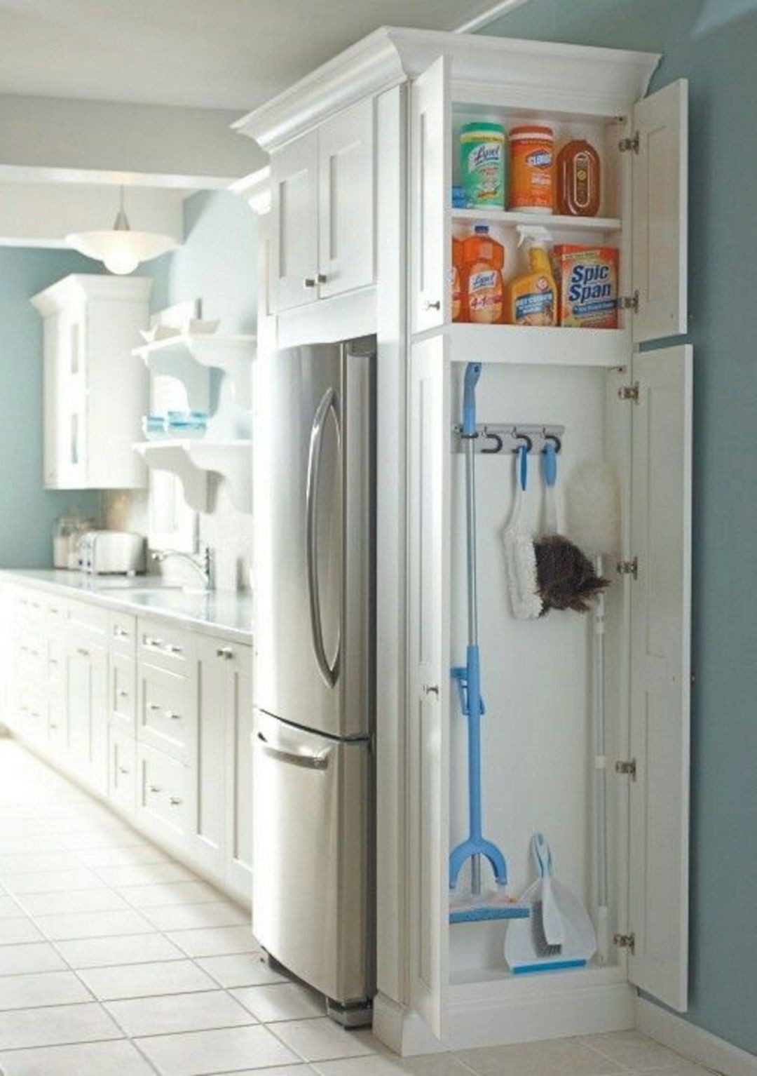 Narrow pantry cabinet
