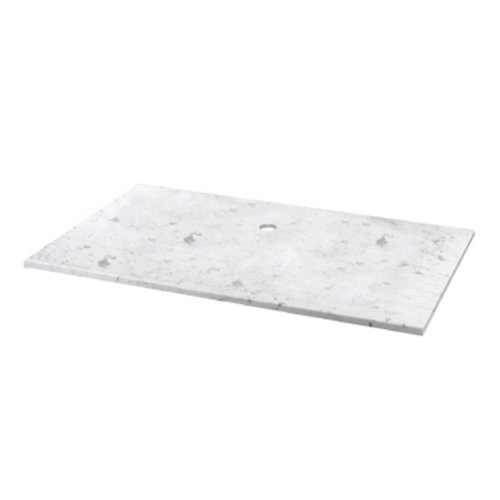 Pegasus Carrara Marble Vessel Top with Drain Hole and EZ Punch Faucet Hole Drillings