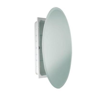 Recessed oval medicine cabinet
