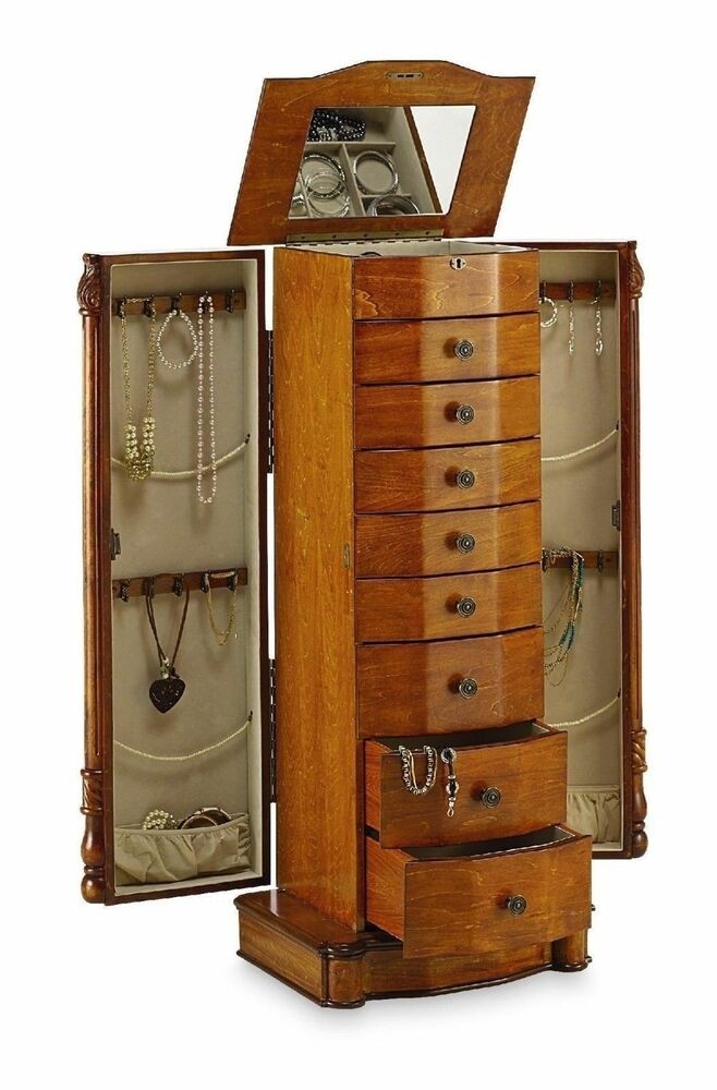 Solid wood jewelry armoires