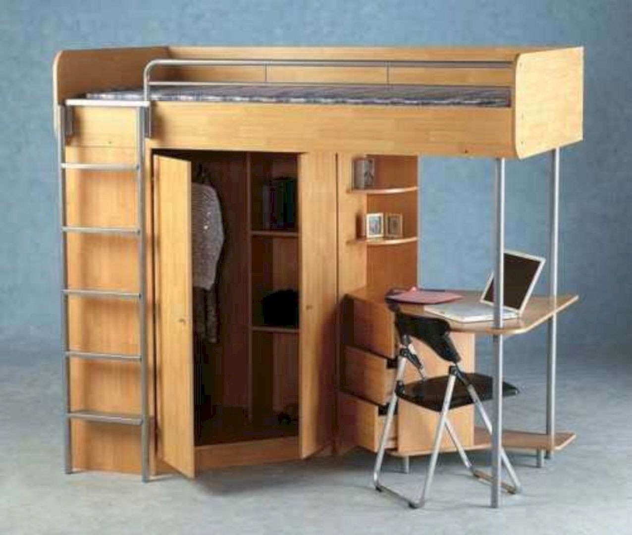 Top bunk bed with desk underneath 1