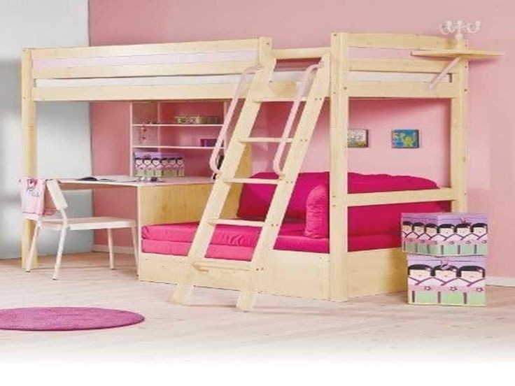 Top bunk bed with desk underneath 2