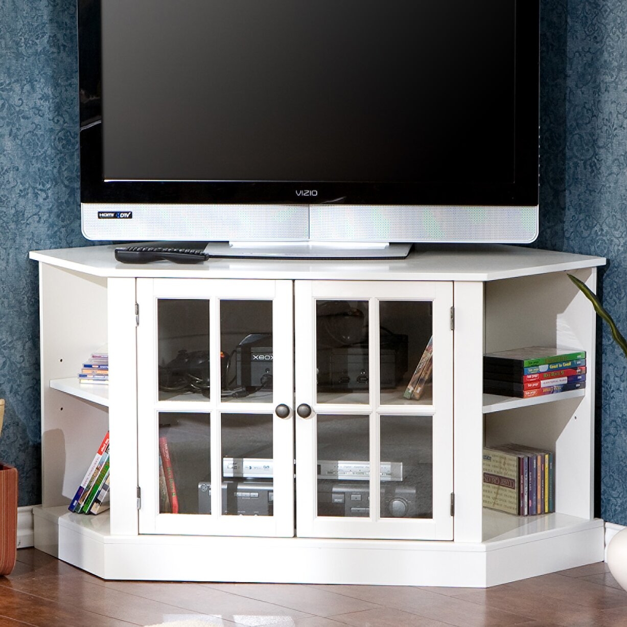Wildon home burke corner media 42 tv stand in white