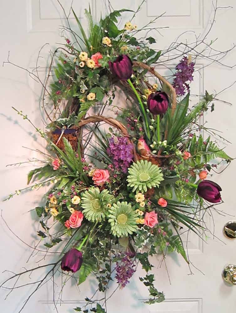 Xl wreath front door wreath for spring