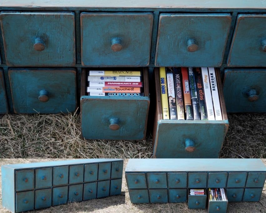 14 drawer cd dvd video game cupboard