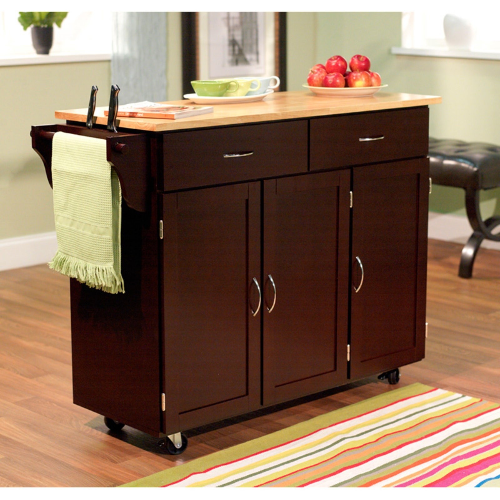 Berkley Kitchen Island with Wood Top I