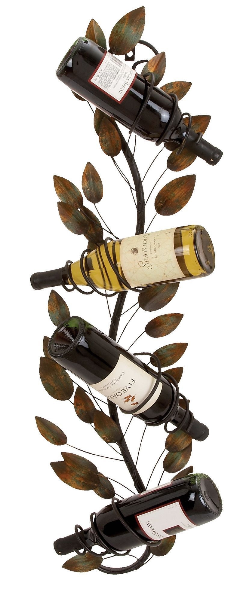 Deco 79 Metal Wall Wine Holder, 36 by 9-Inch