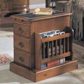 End tables with magazine rack