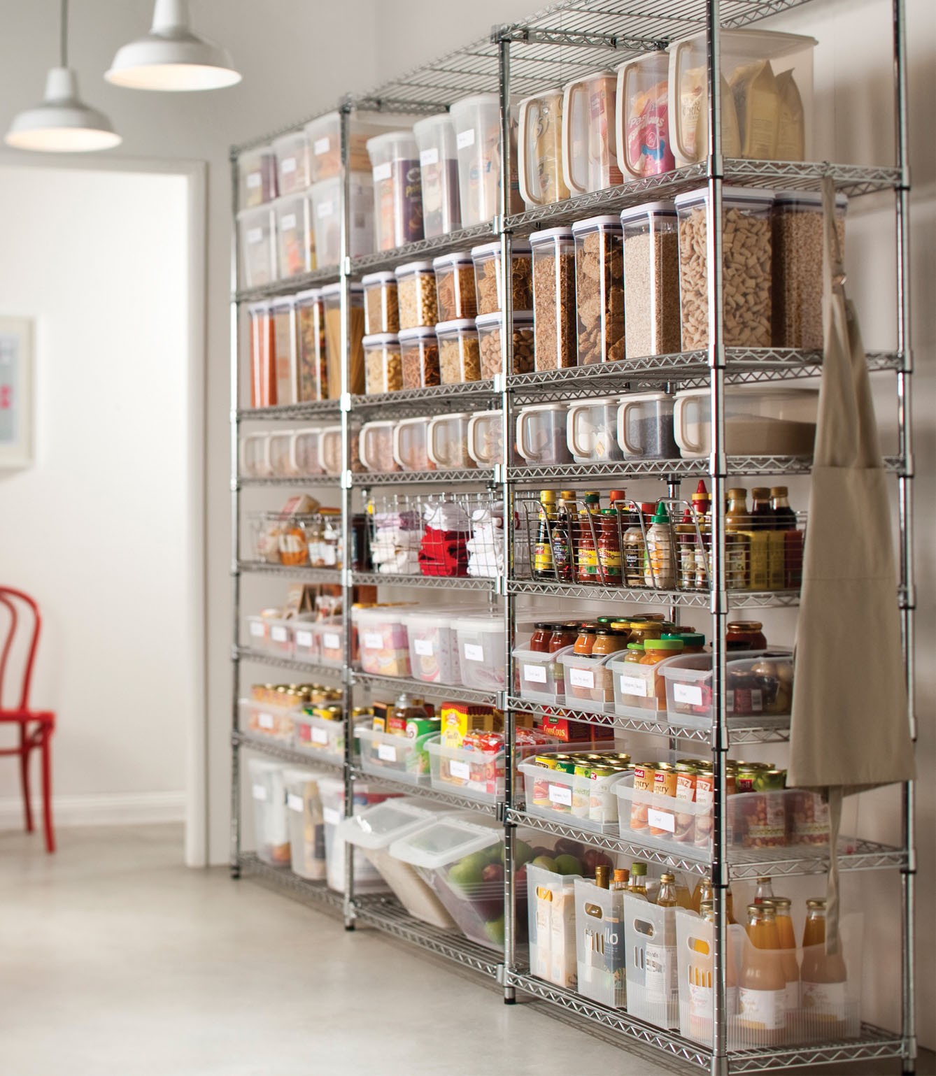 Food pantry shelves