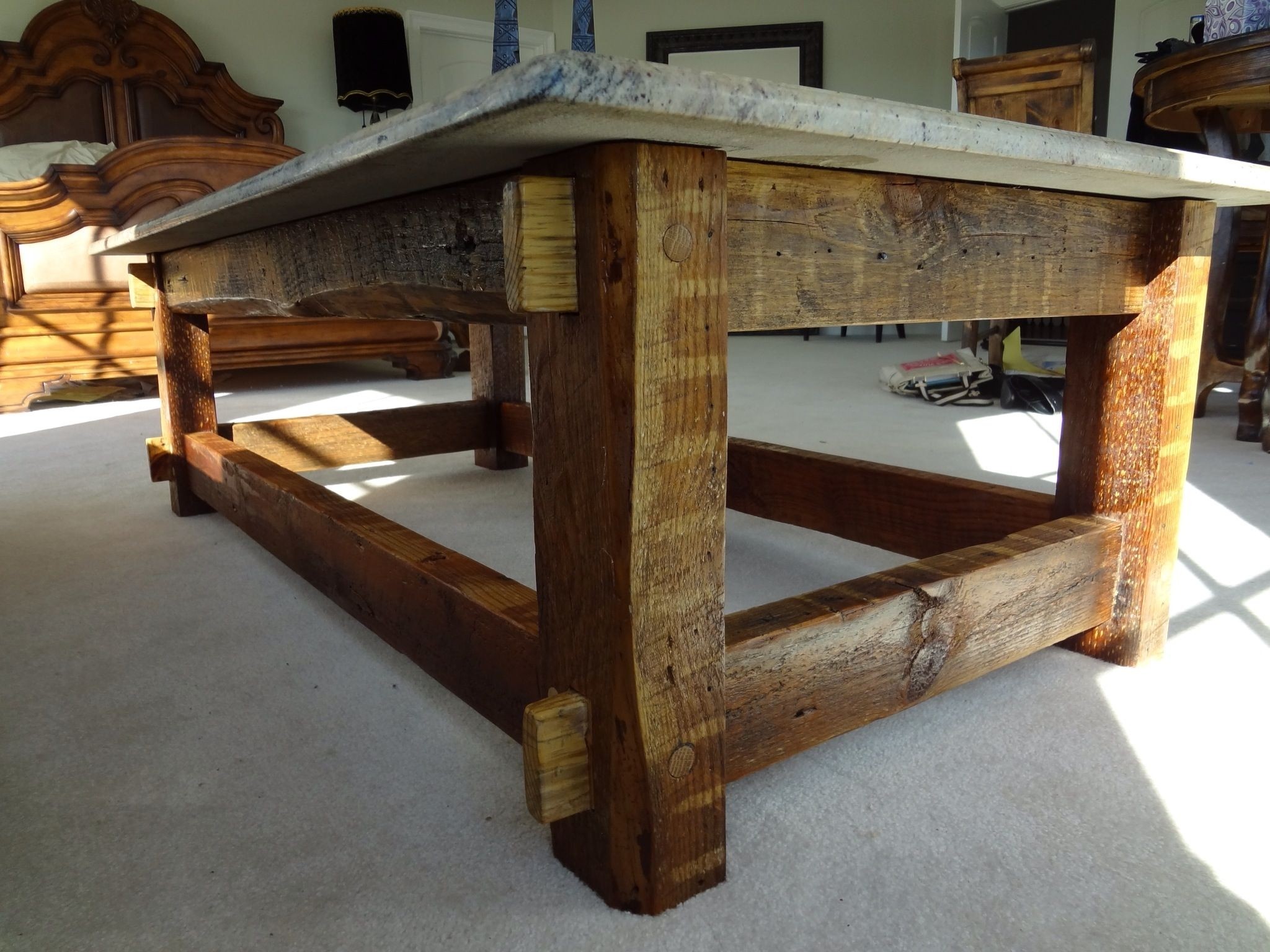 Granite top coffee table photo1