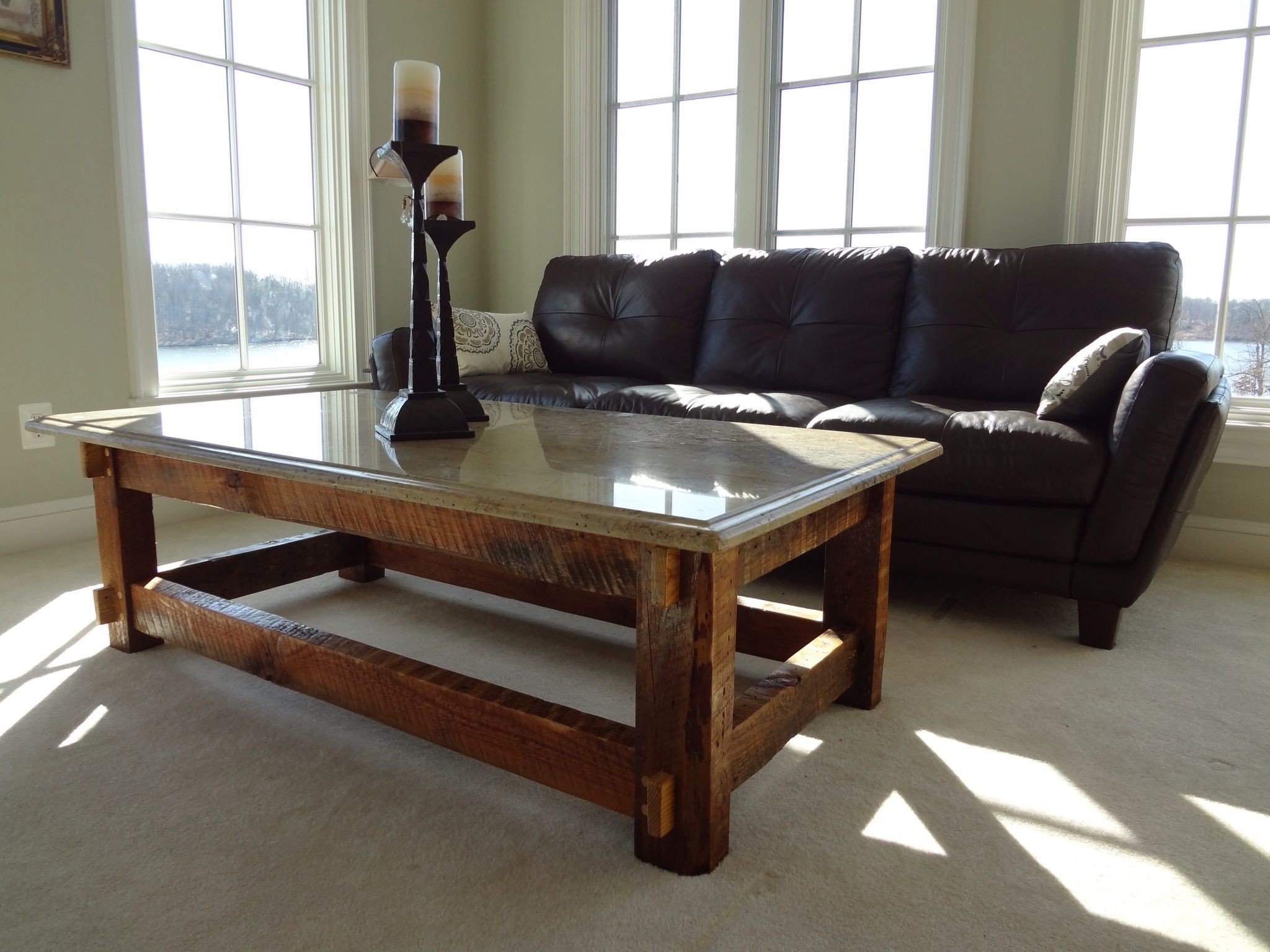 Granite top coffee table photo2