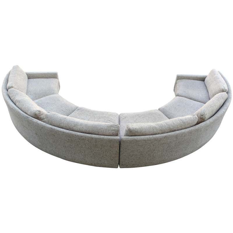 Milo Baughman Semi Circular Party Sofa