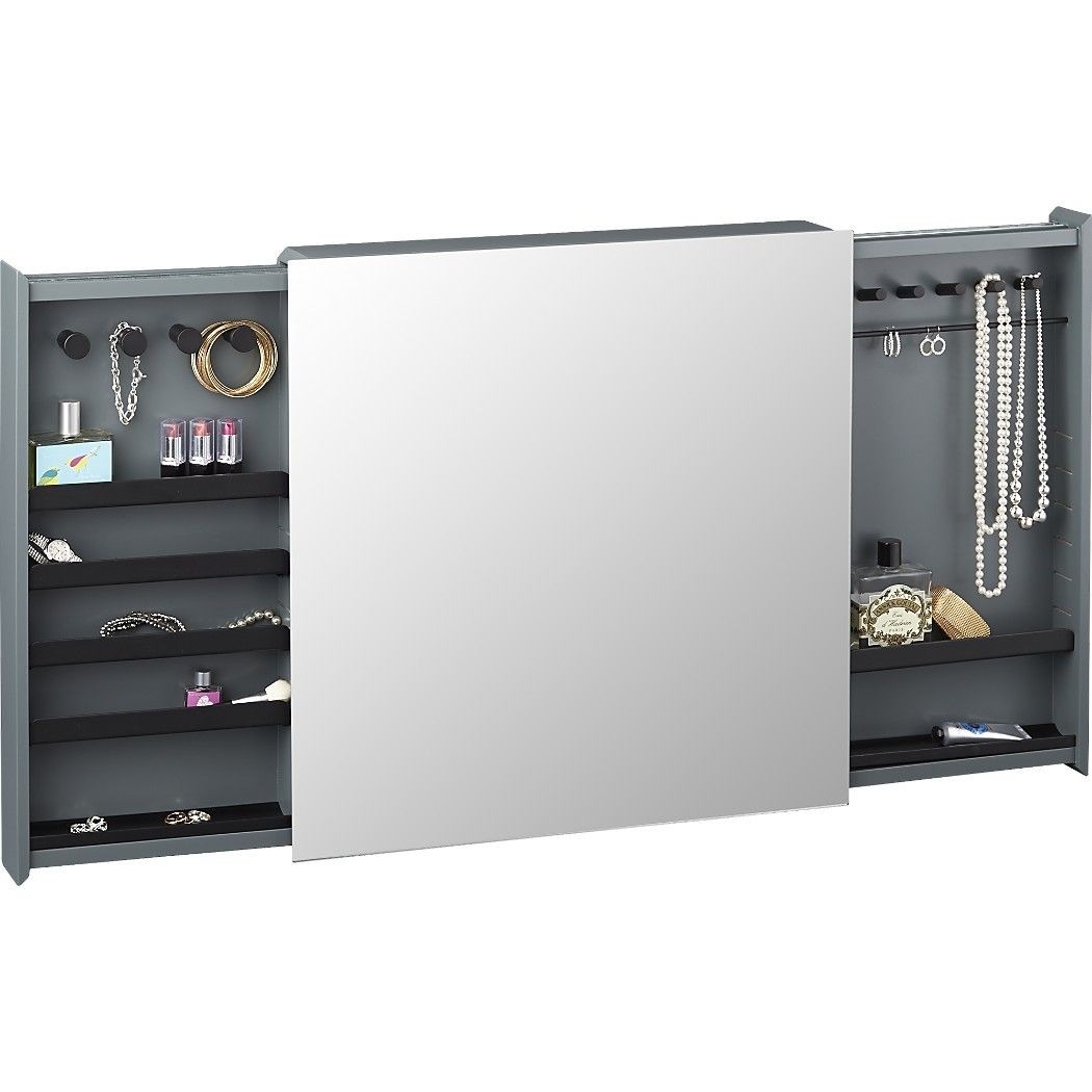 Mirrors with jewelry storage