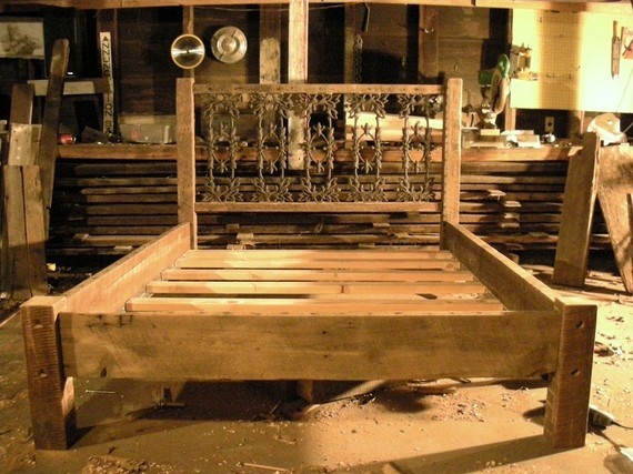 Rustic metal headboards