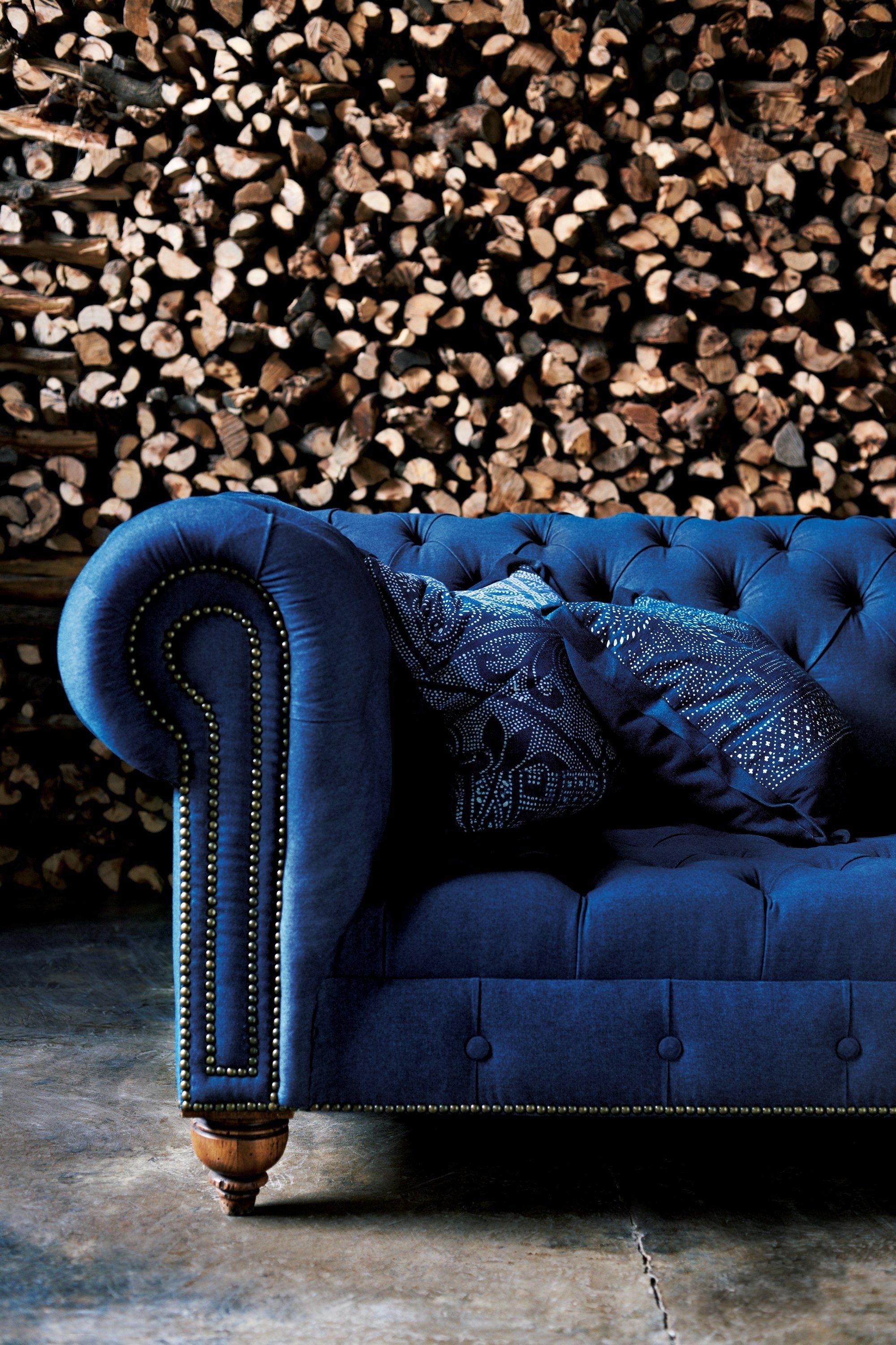 Sky blue sofa