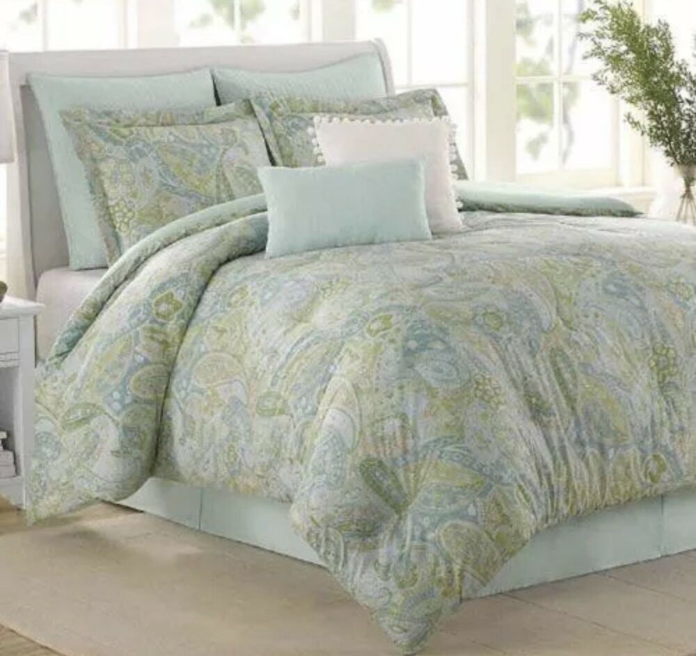 Soho New York Home Sea Glass 8-Piece Comforter Set, Queen