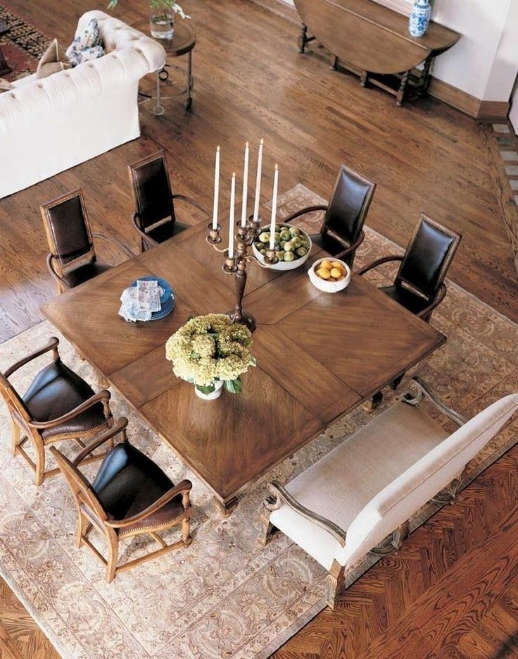 Square table and chairs